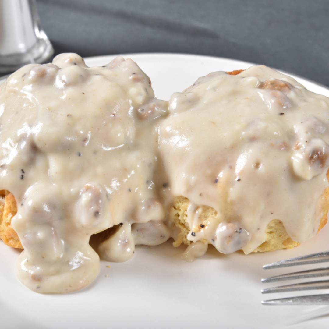 Low Carb Biscuits and Sausage Gravy Dixie Diner