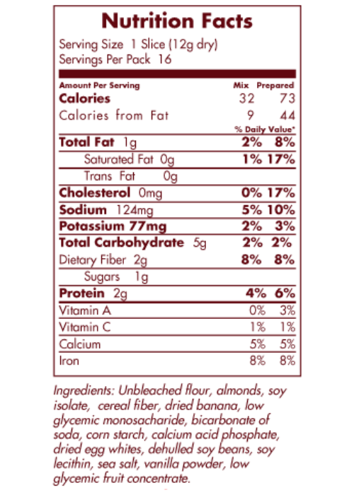 Carb Counters™ Banana Nut Bread Mix
