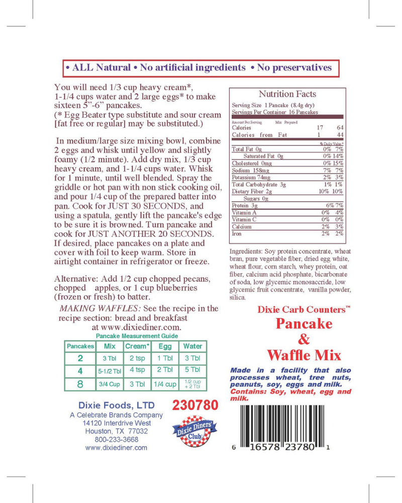 Carb Counters™ Pancake & Waffle Mix