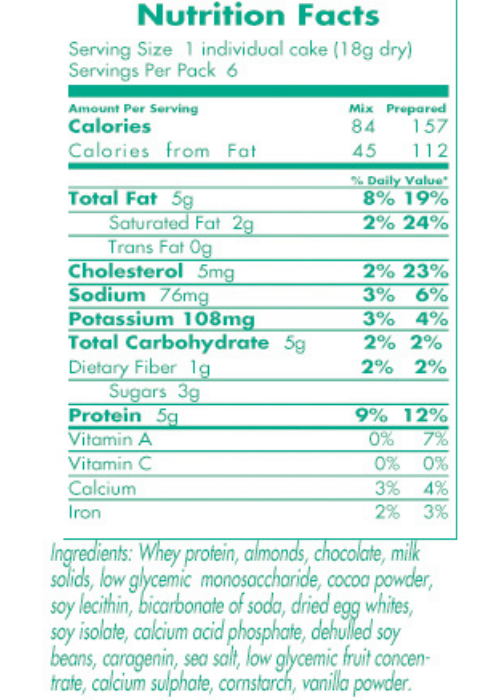 Carb Counters™ Snackin’ Cake Mixes