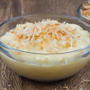 Easy Toasted Low Carb Coconut Pudding