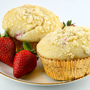 Low Carb All Natural Double Berry Streusel-Topped Muffin